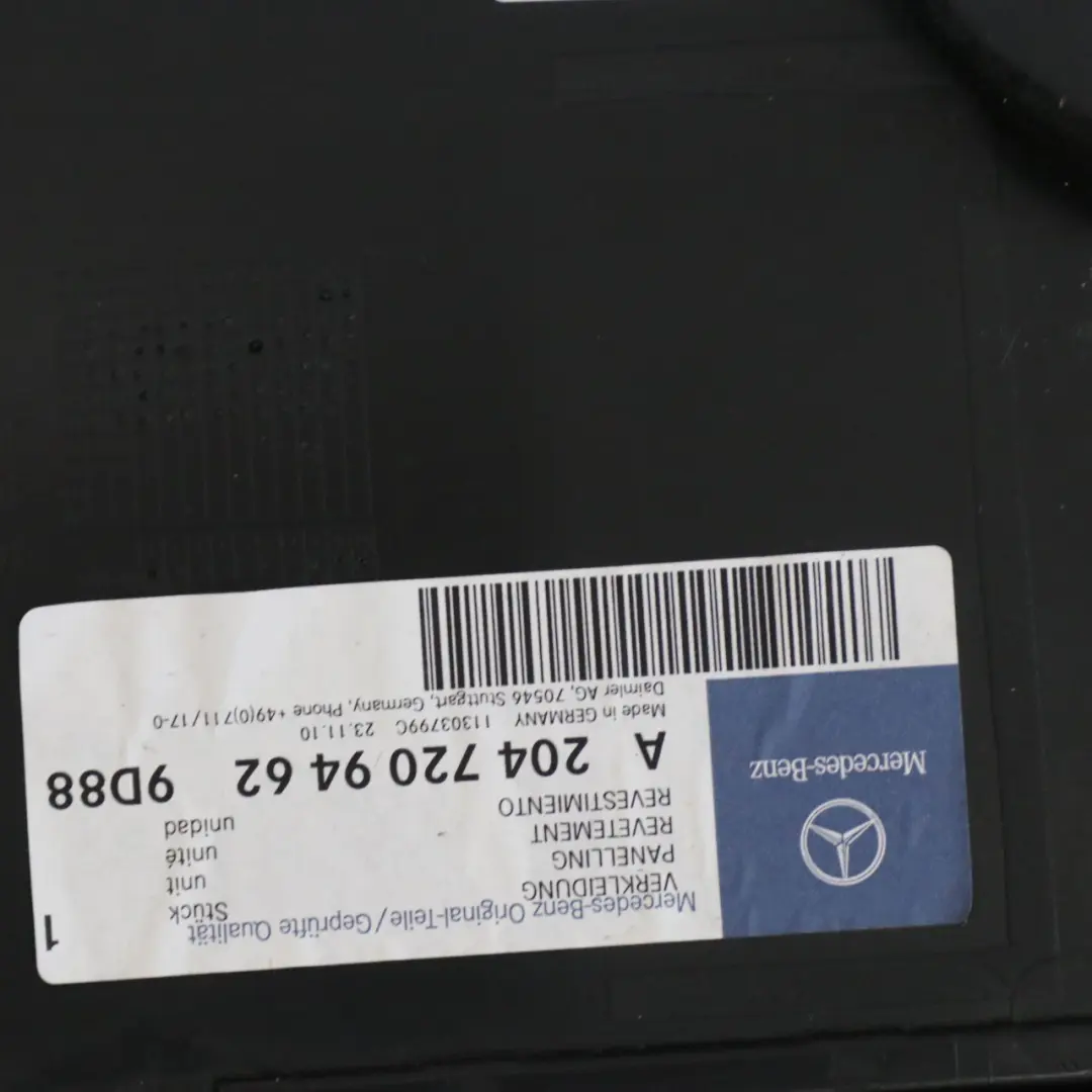 Mercedes W204 Front Right O/S Door Card Trim Panel Leather Black A2047209462