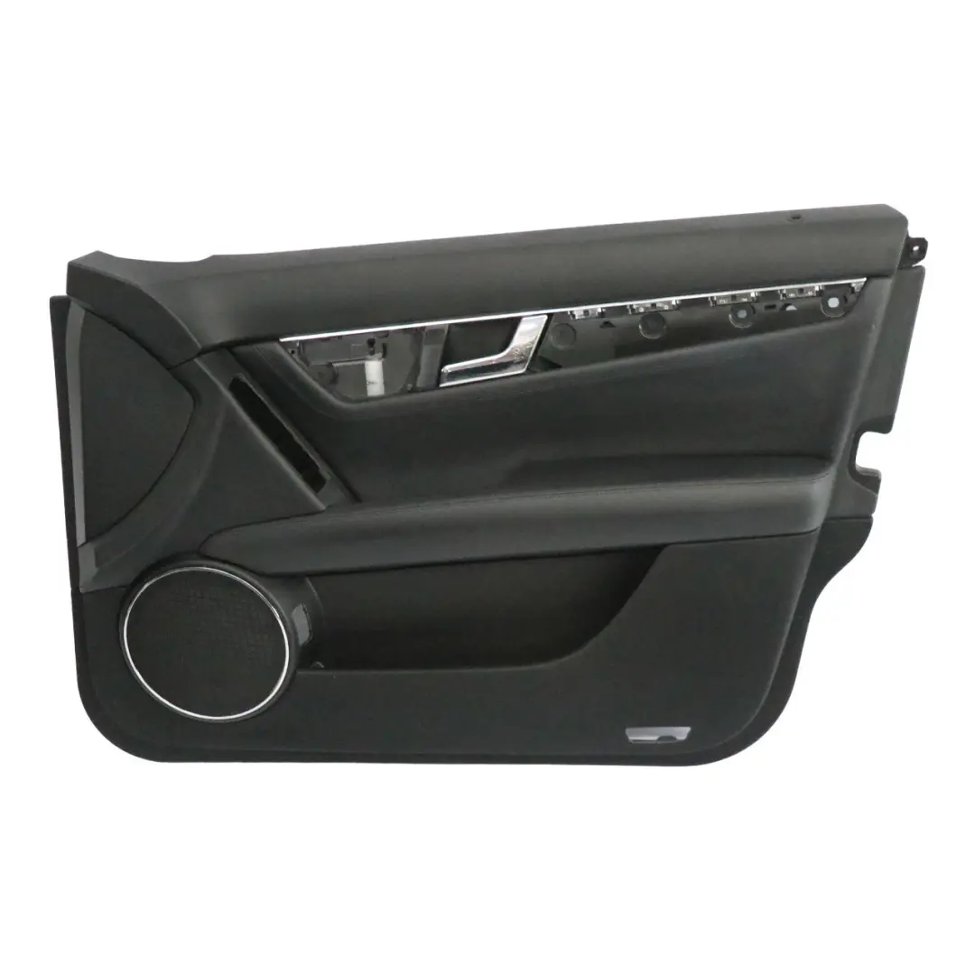 Mercedes W204 Front Right O/S Door Card Trim Panel Leather Black A2047209462