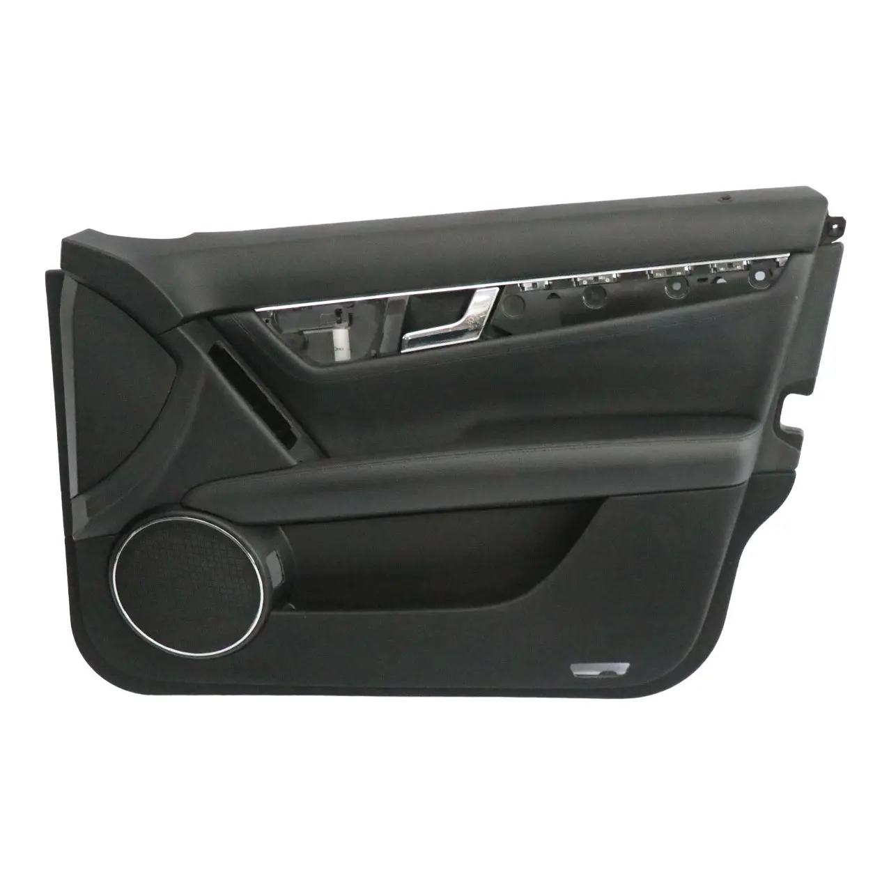 Mercedes W204 Front Right O/S Door Card Trim Panel Leather Black A2047209462