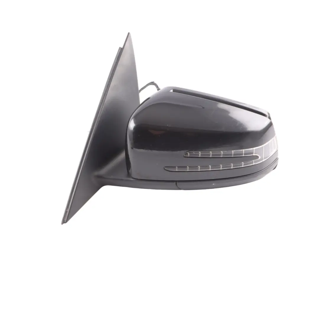 Mercedes W204 Wing Mirror Door Left N/S Auto Dip Obsidian Black 197