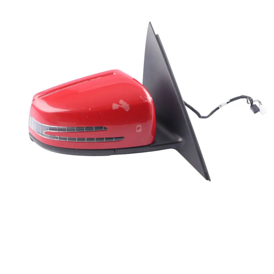 Mercedes W204 Wing Mirror Power Fold Door Right O/S Outside Fire Opal Red - 590