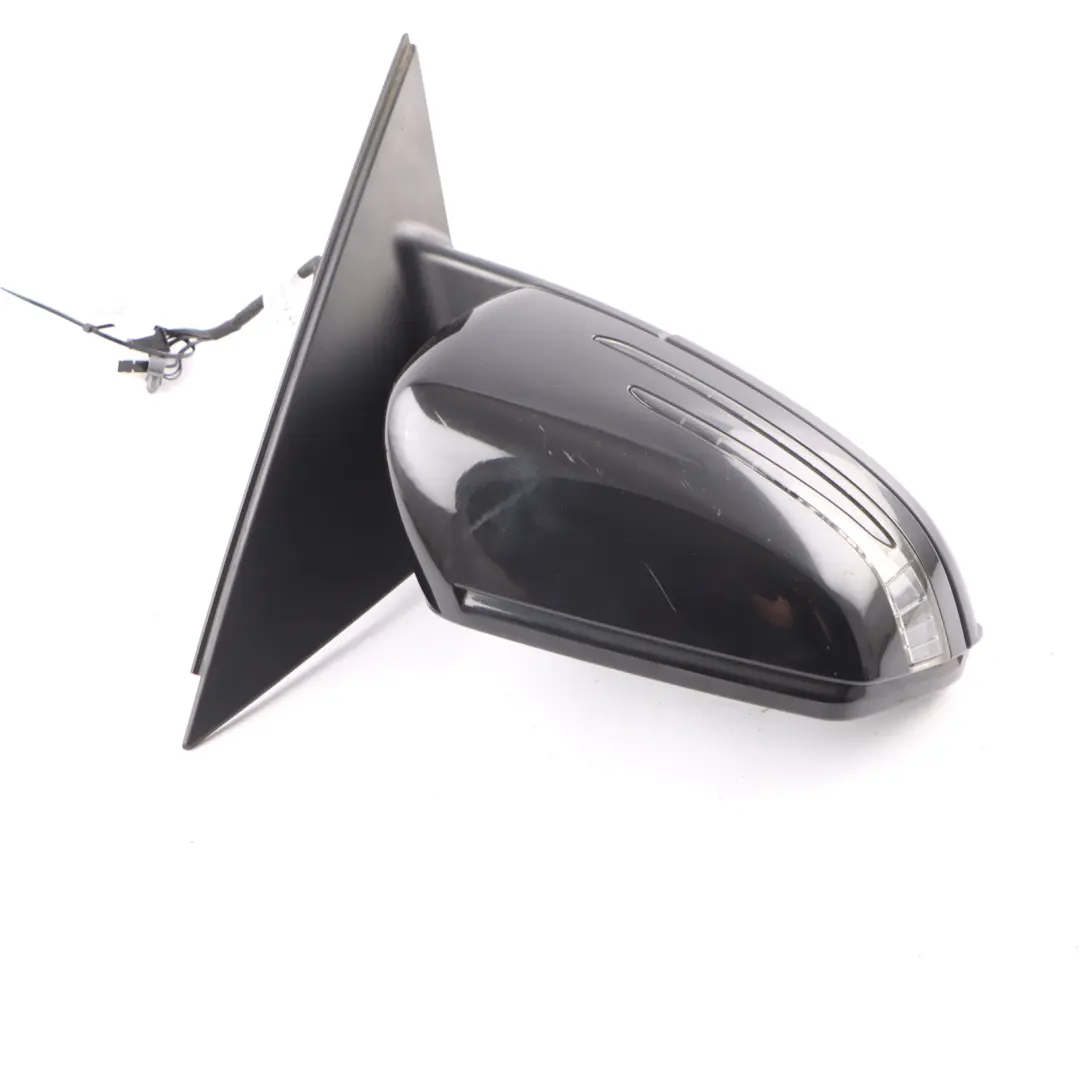 Mercedes W204 Wing Mirror Power Fold Door Right O/S Obsidian Black Metallic 197