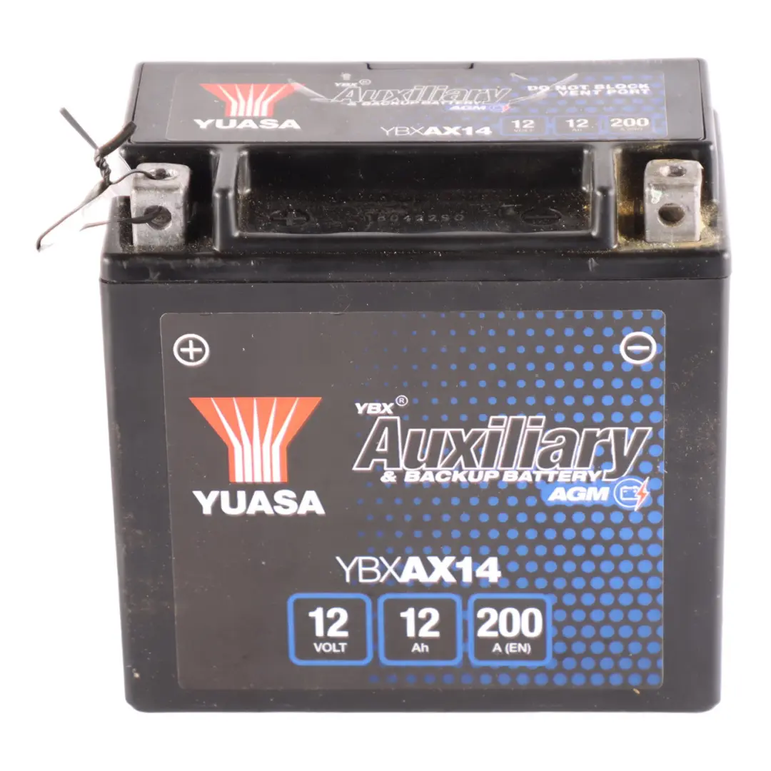 YUASA YBX AX14 12V Auxiliary Additional Generator Battery 12Ah 200A YBXAX14
