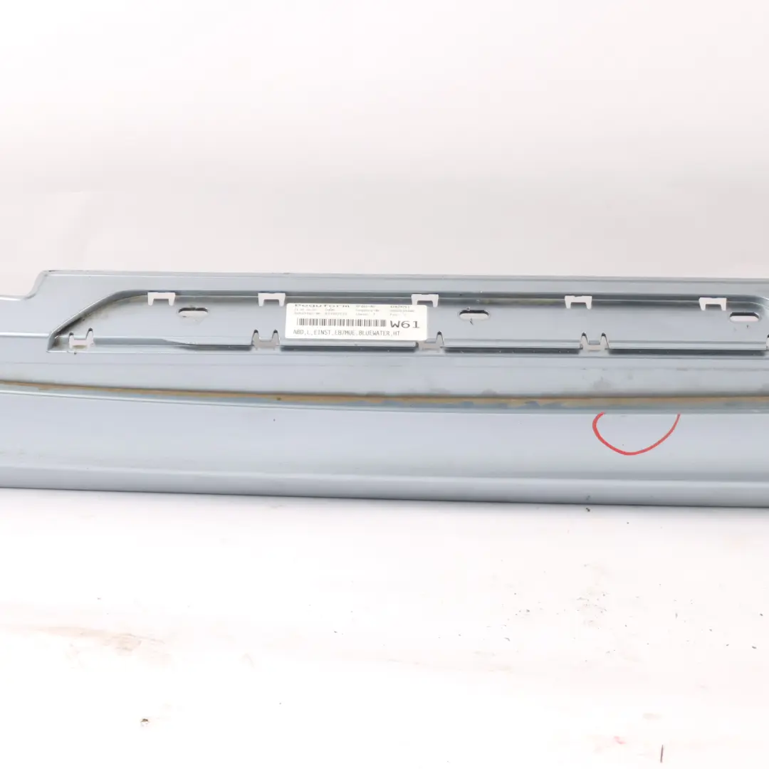 BMW E87 LCI Sill strip side skirt left N/S Bluewater Blue Water Metallic - 896