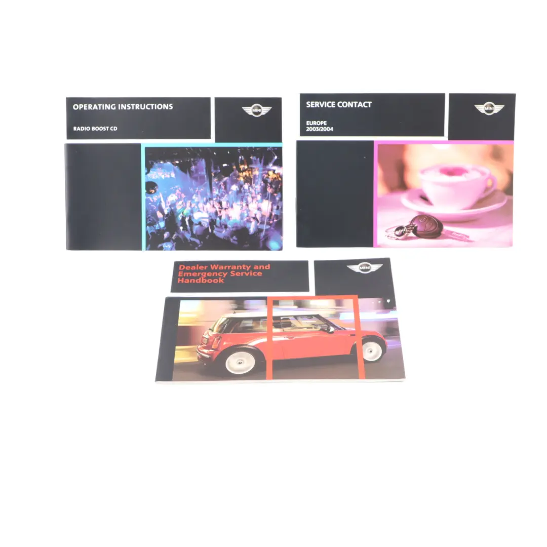 Mini R50 R53 Owner's Handbook Service Booklet Set Pouch Case 0156447