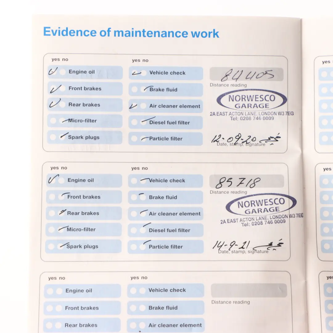 Service Booklet BMW E60 E61 E63 E64 Service Inspection Book 0159326