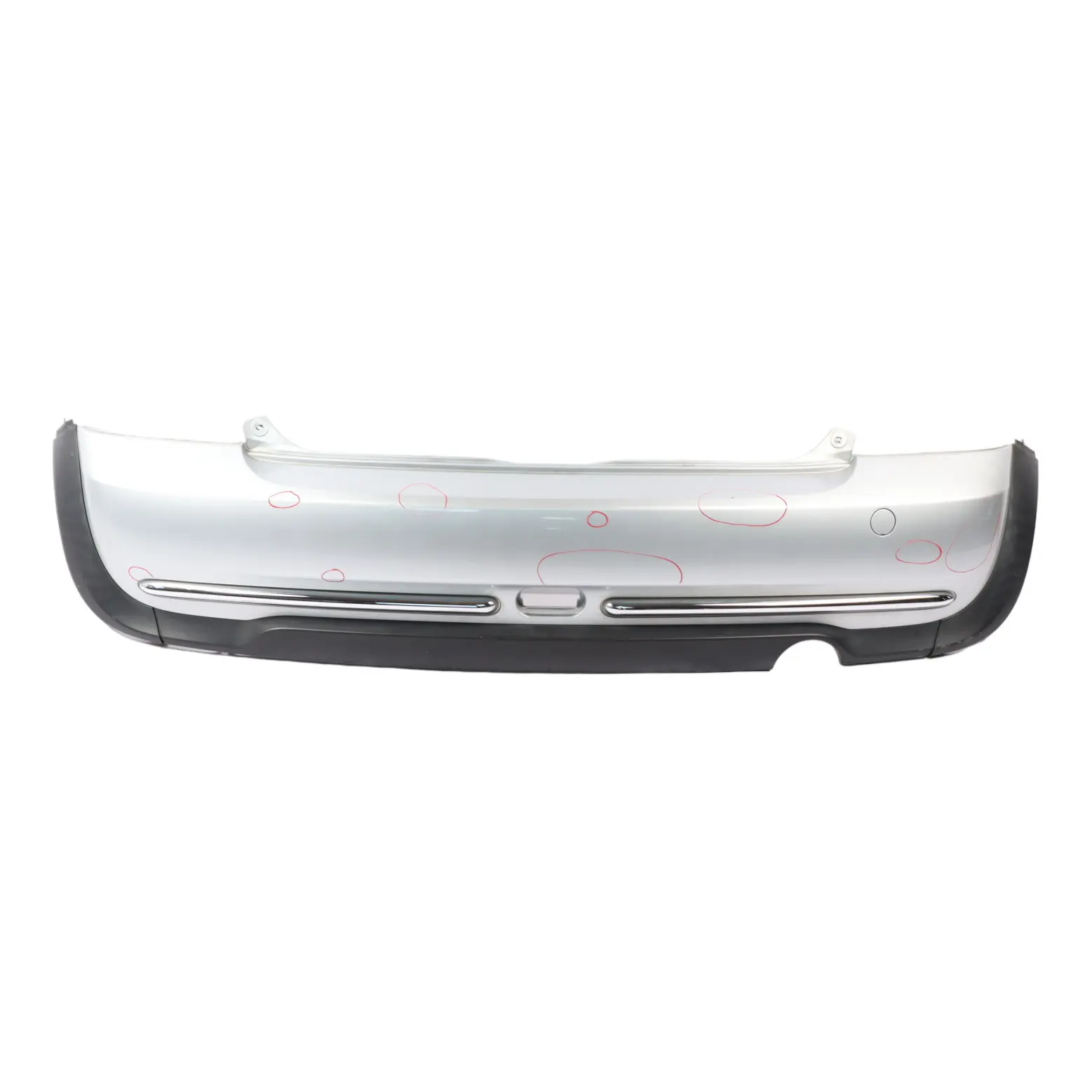 Rear Bumper Mini R50 Trim Panel Chrome Pure Silver Metallic - 900