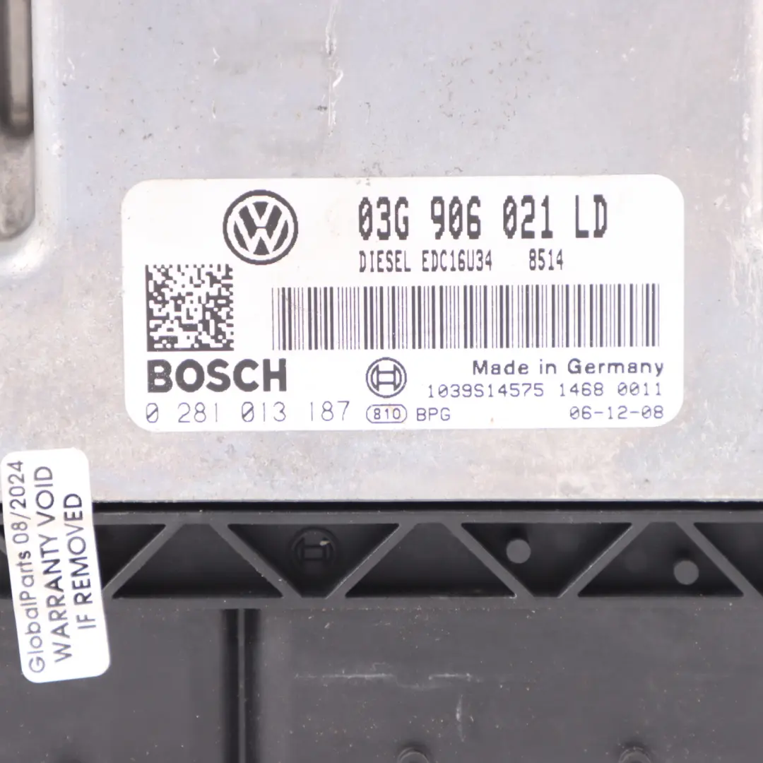 Skoda Octavia II 2.0TDI BKD 140HP Engine Control Unit ECU 03G906021LD Automatic 