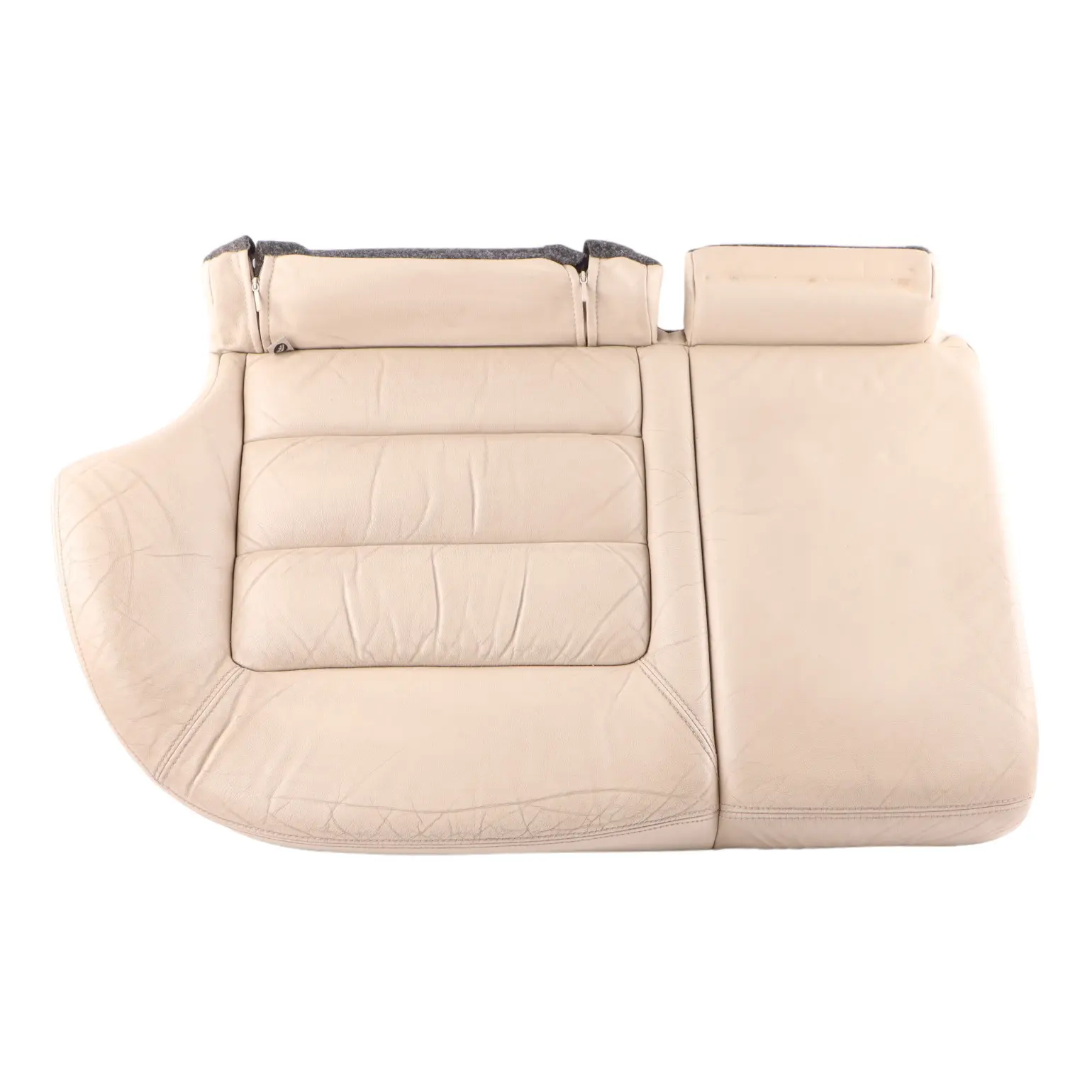 Skoda Octavia II Seat Bench Rear Right O/S Couch Cover Ivory Leather Beige