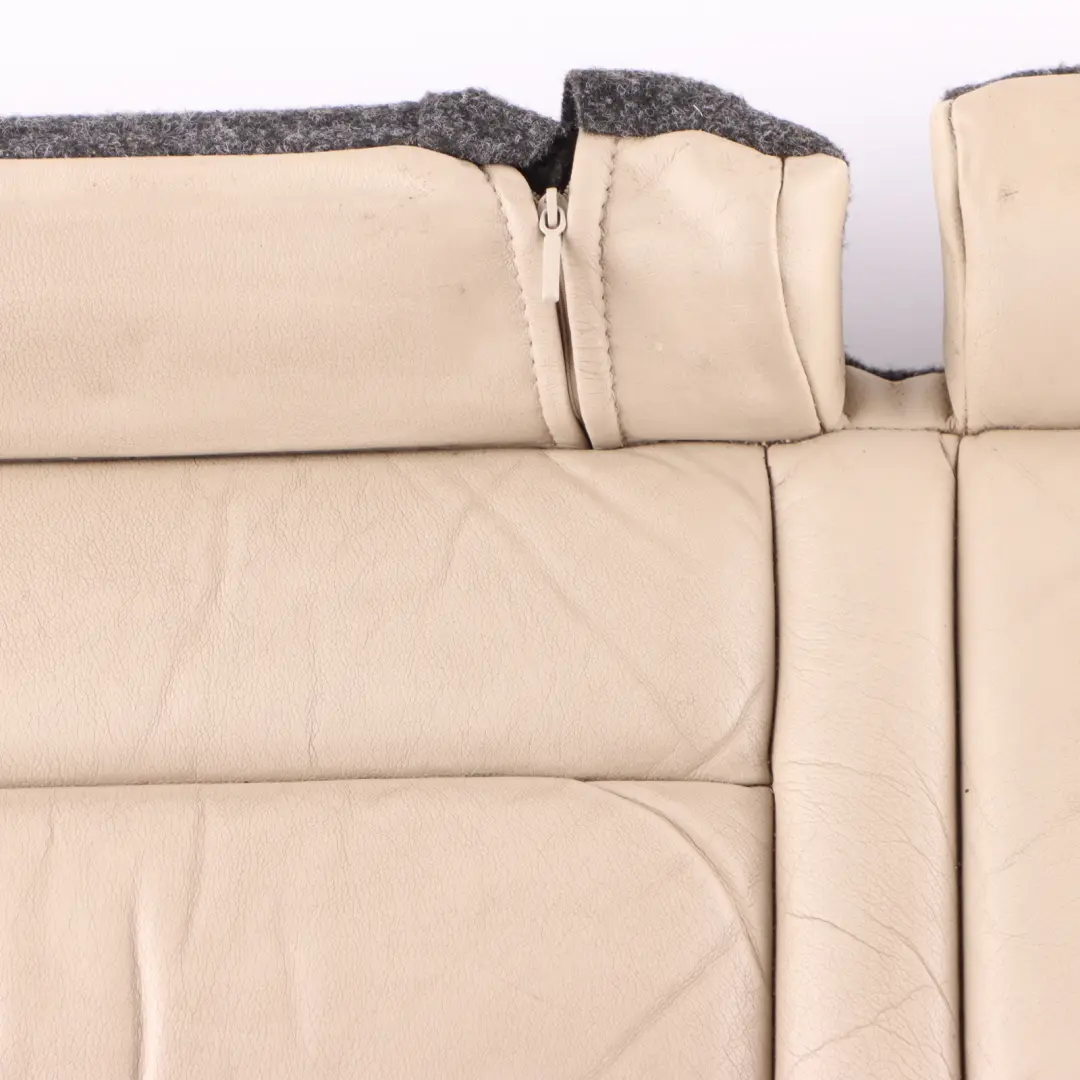 Skoda Octavia II Seat Bench Rear Right O/S Couch Cover Ivory Leather Beige