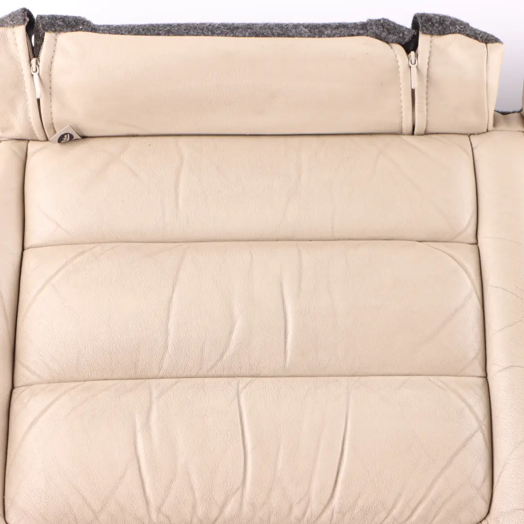 Skoda Octavia II Seat Bench Rear Right O/S Couch Cover Ivory Leather Beige