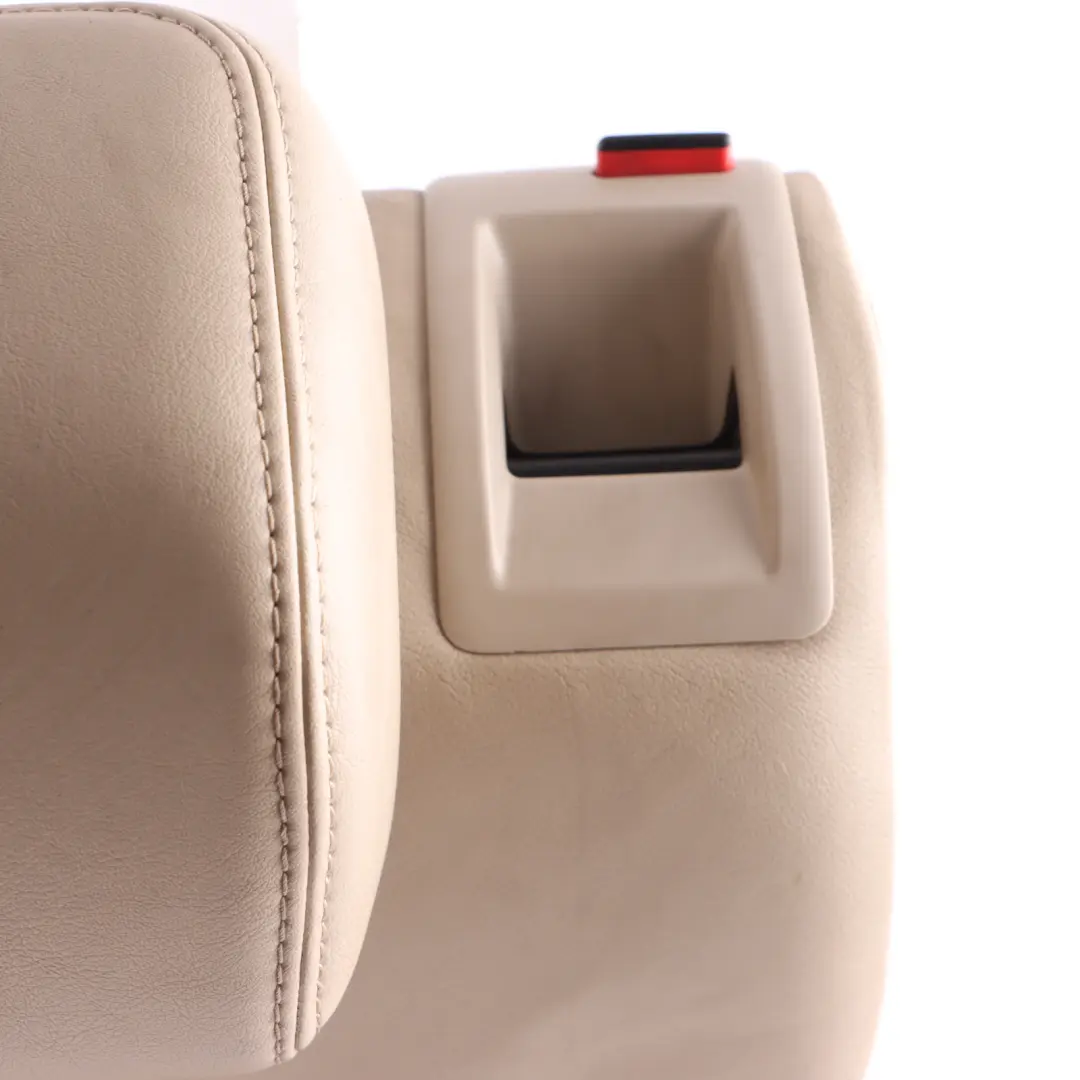 Skoda Octavia II Rear Seat Backrest Left N/S Cover Leather Ivory Beige 