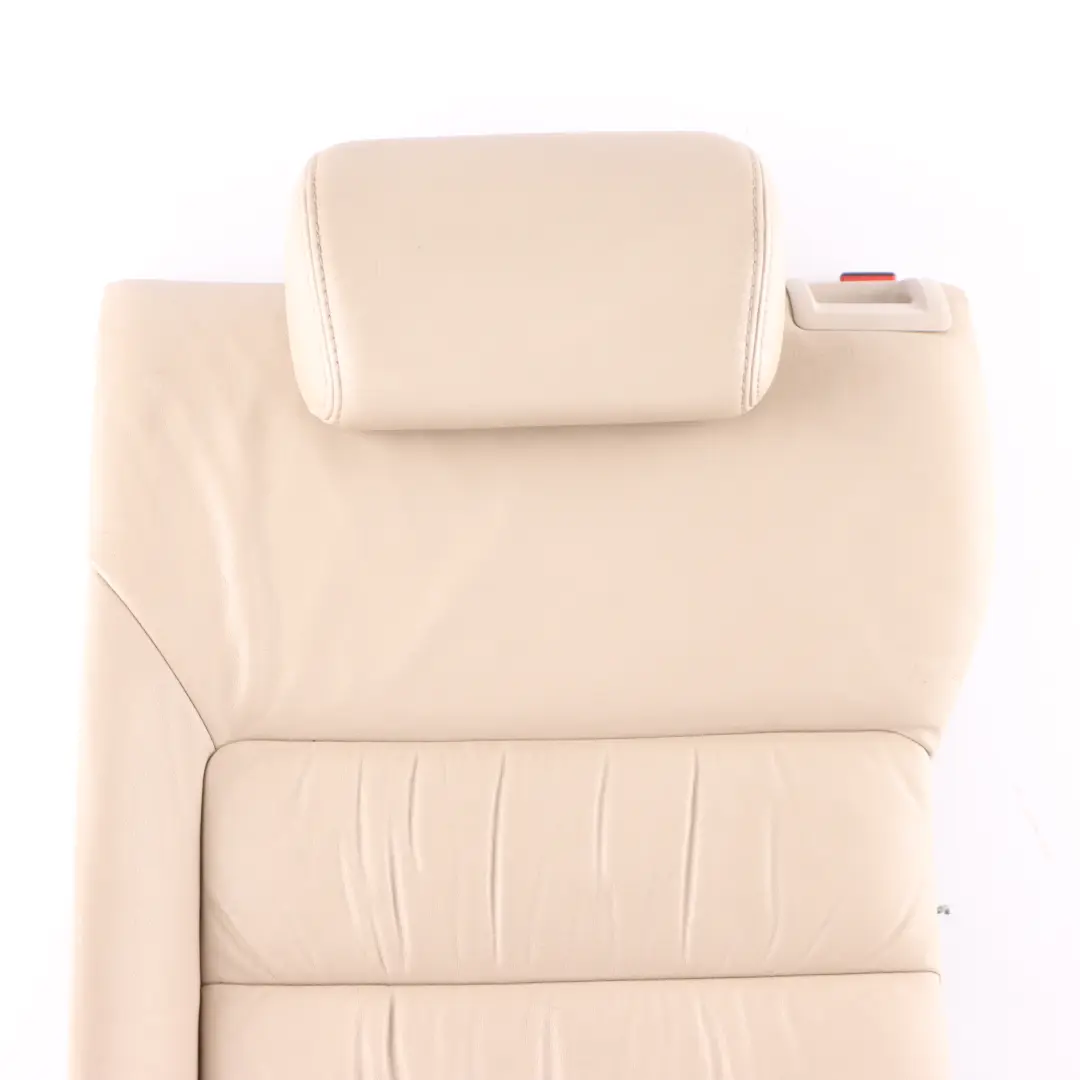 Skoda Octavia II Rear Seat Backrest Left N/S Cover Leather Ivory Beige 