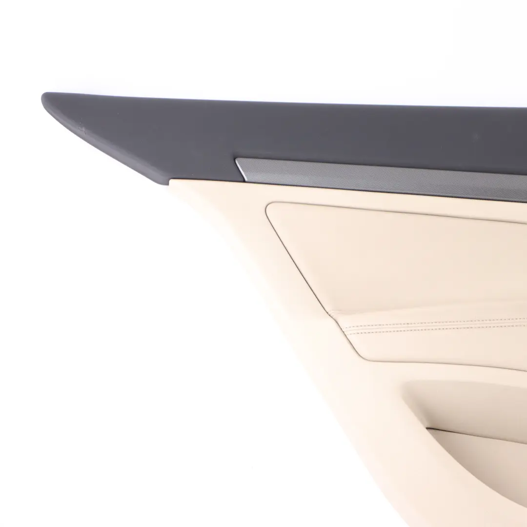 Skoda Octavia II Door Card Rear Left N/S Trim Panel Leather Ivory 1Z5867211AD