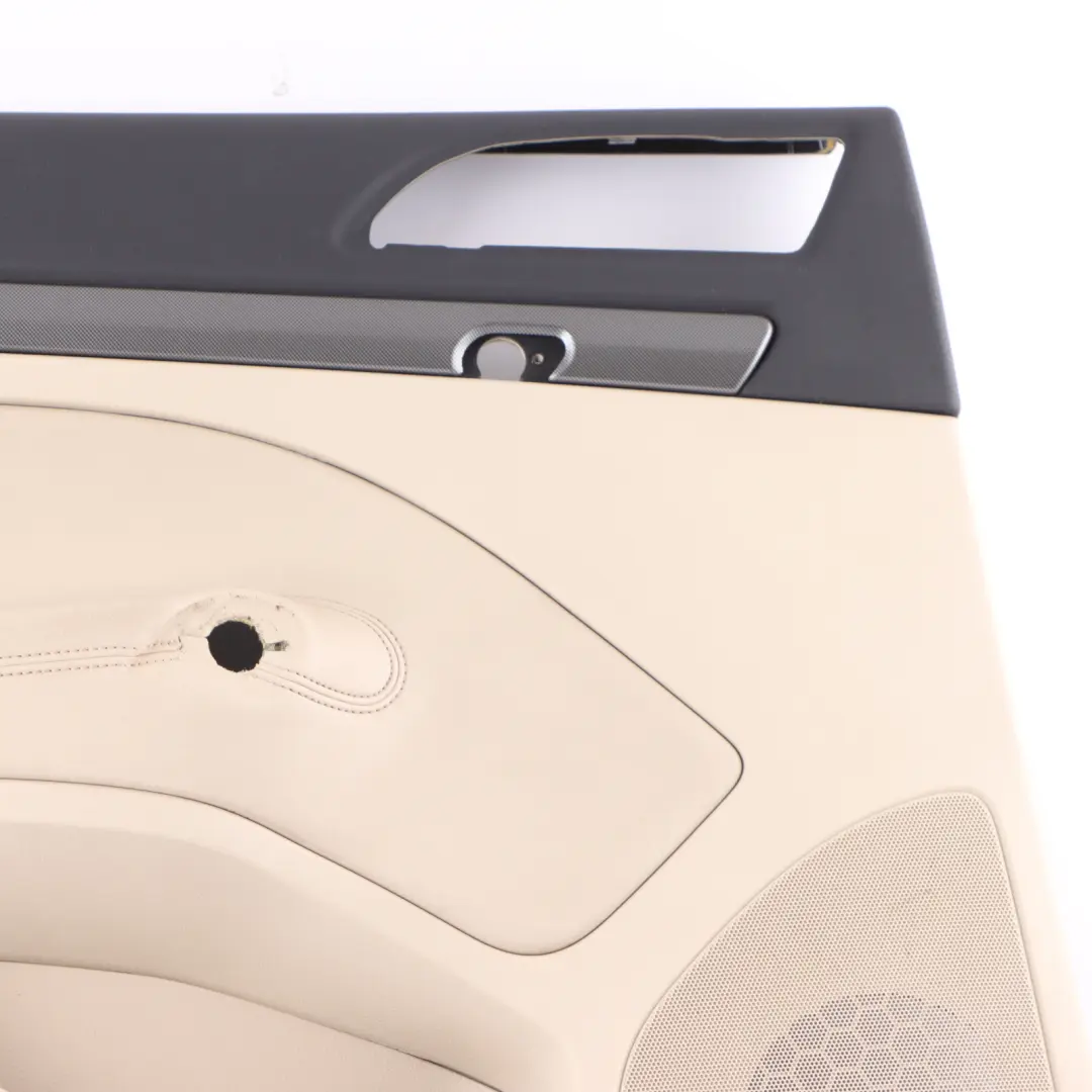 Skoda Octavia II Door Card Rear Left N/S Trim Panel Leather Ivory 1Z5867211AD