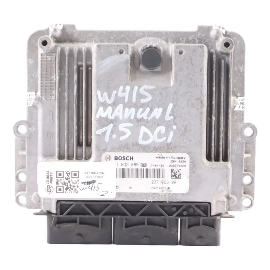 Mercedes W415 1.5 DCI OM607.951 Engine Control Unit Module ECU 237106319R Manual