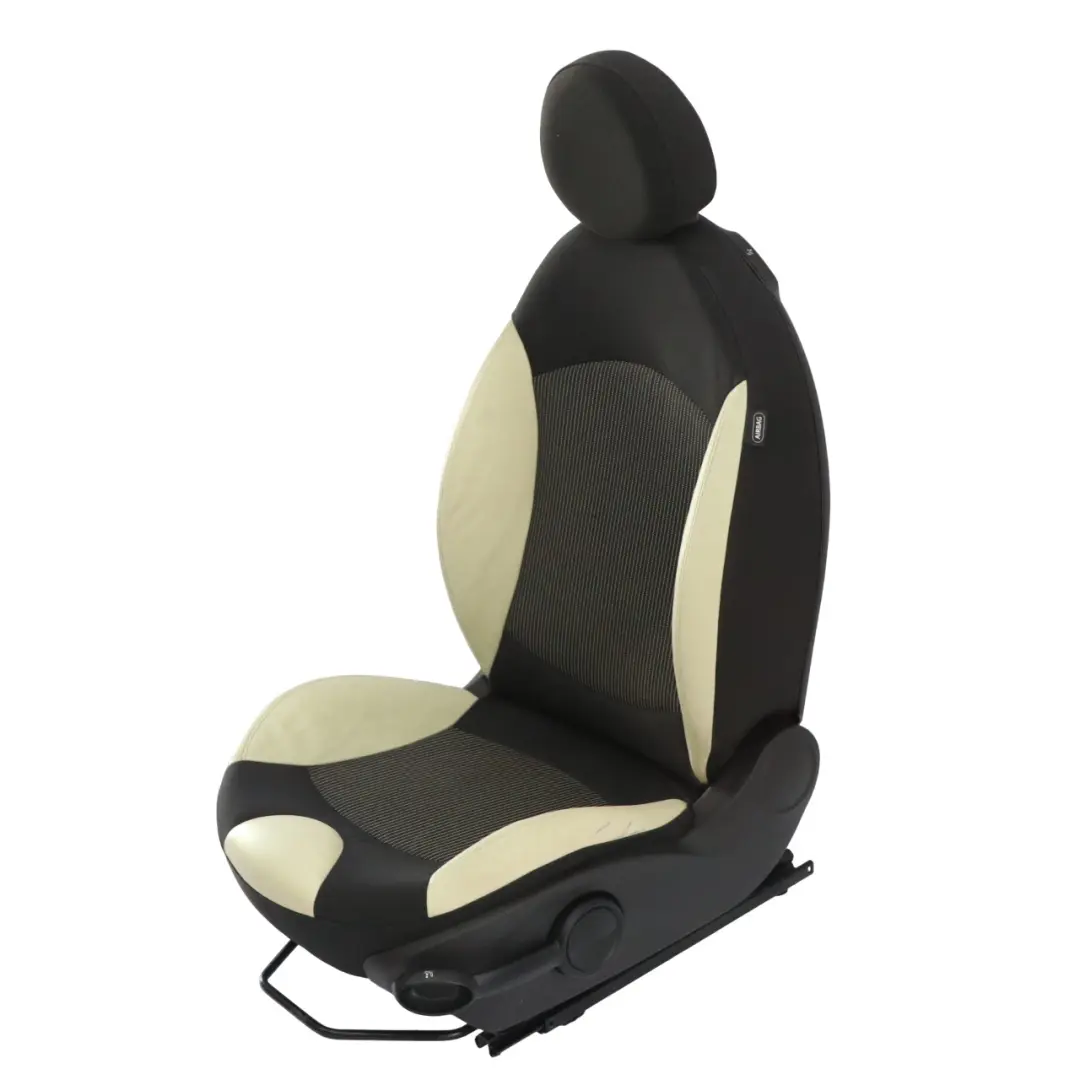 Mini Cooper One R55 R56 R57 Sport Cloth Cream Leather Front Left Seat N/S