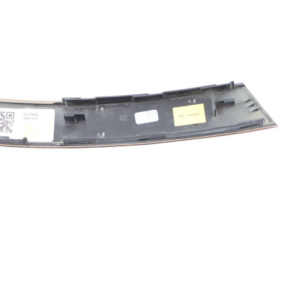 BMW E60 Handle Cover Trim Strip Rear Right O/S Poplar Woodgrain Hell 7079446