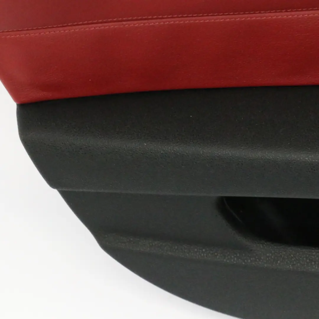 BMW Z4 E85 E86 Frente Izquierda Tarjeta puerta panel ajuste cuero Negro Rojo