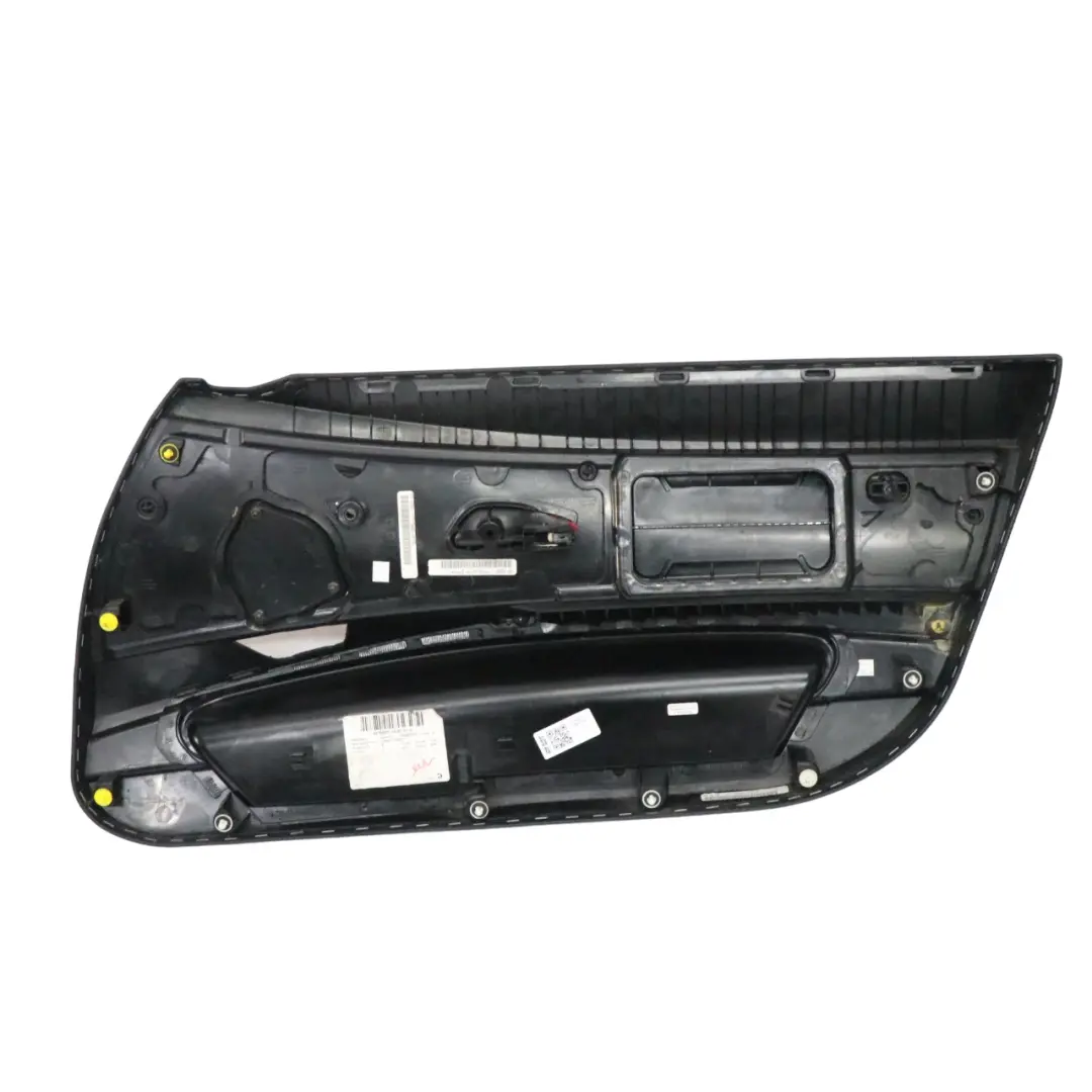 BMW Z4 E85 E86 Frente Izquierda Tarjeta puerta panel ajuste cuero Negro Rojo