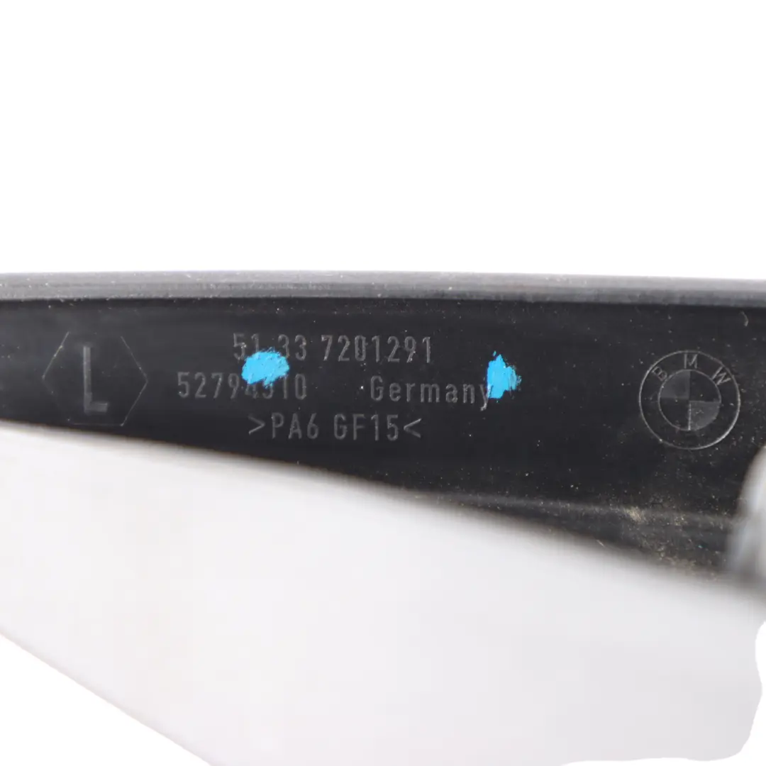 BMW F07 GT Triangle Cover Mirror Trim Front Left N/S Interior Black 7201291