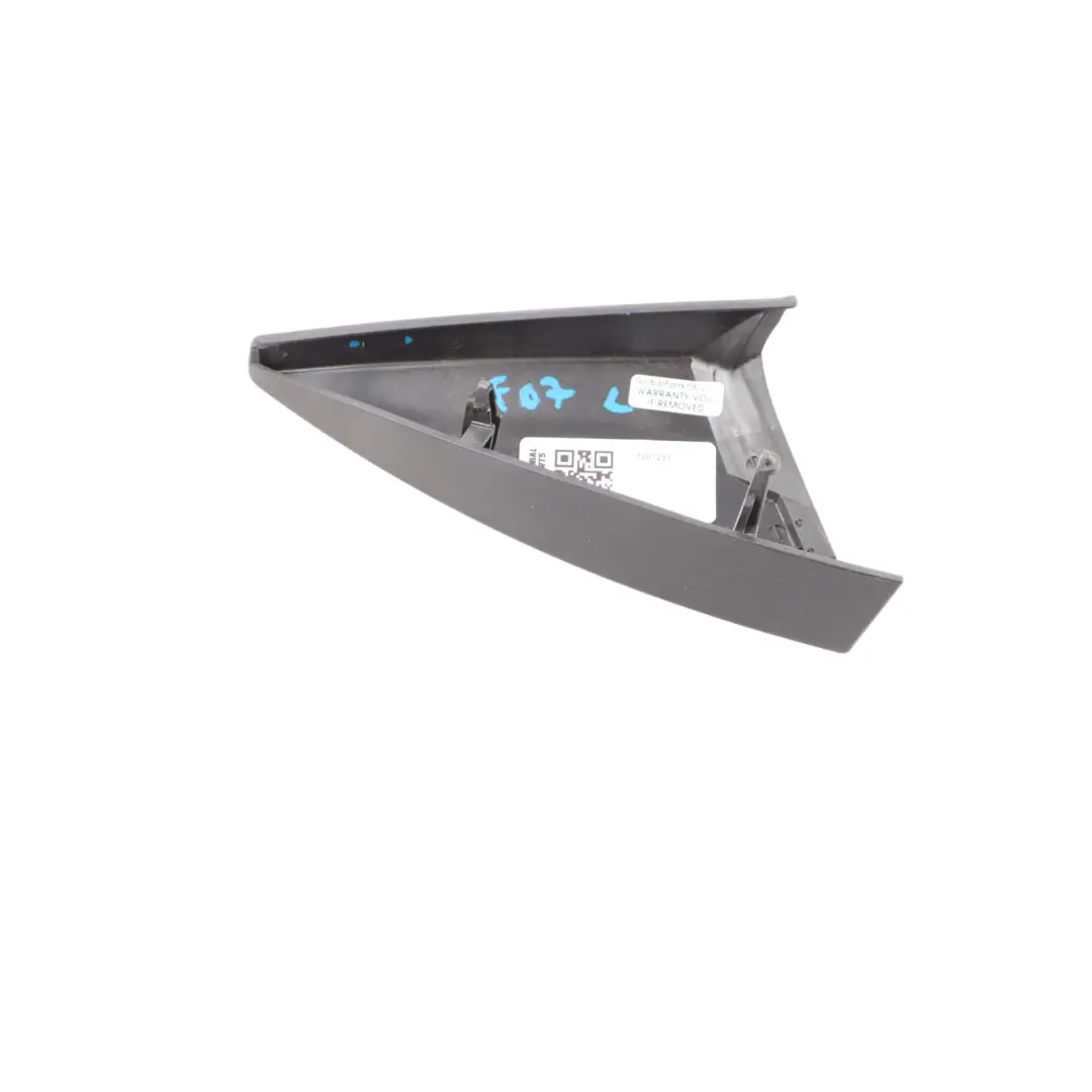 BMW F07 GT Triangle Cover Mirror Trim Front Left N/S Interior Black 7201291