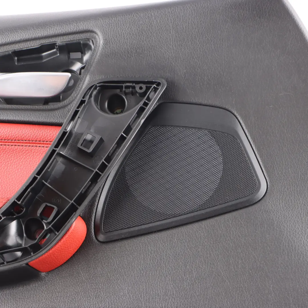 BMW F20 Door Card Front Left N/S Door Lining Panel Leather Black Red 7282817