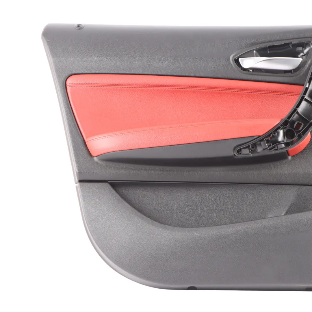 BMW F20 Door Card Front Left N/S Door Lining Panel Leather Black Red 7282817