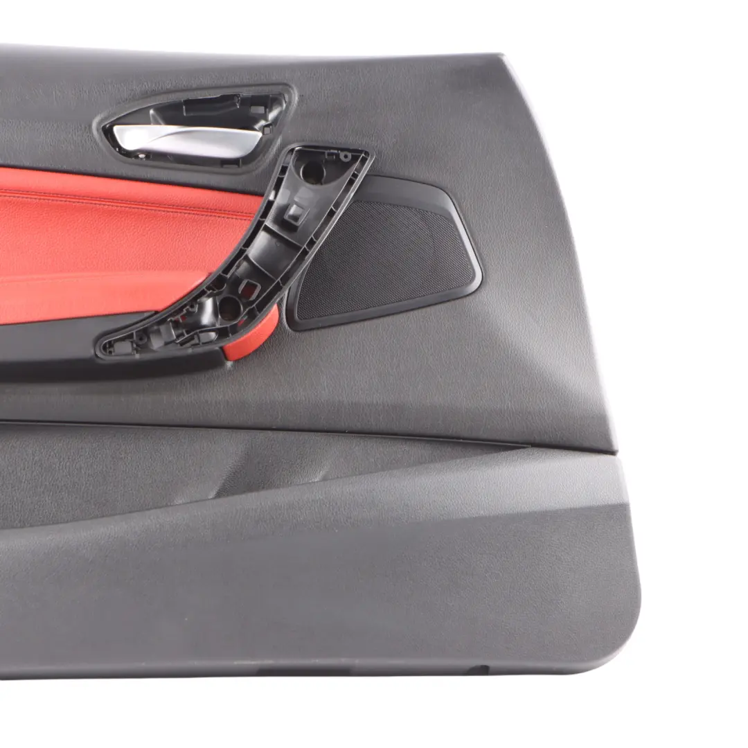 BMW F20 Door Card Front Left N/S Door Lining Panel Leather Black Red 7282817