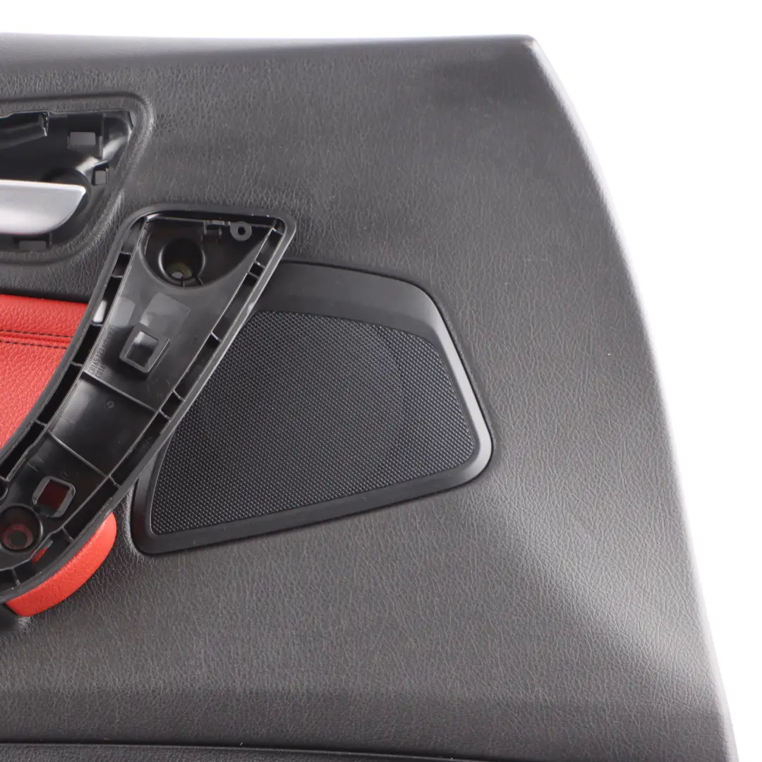 BMW F20 Door Card Front Left N/S Door Lining Panel Leather Black Red 7282817