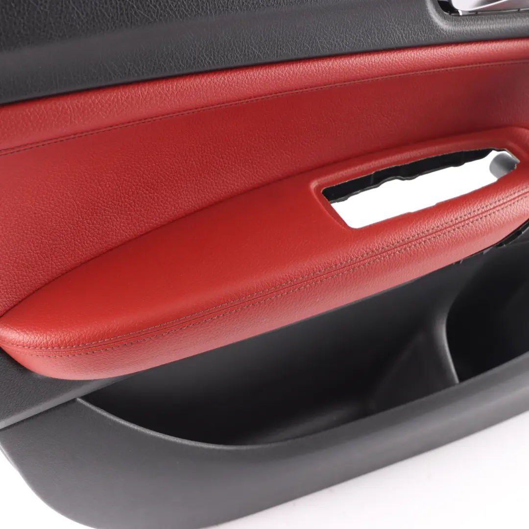 BMW F20 Door Card Front Left N/S Door Lining Panel Leather Black Red 7282817