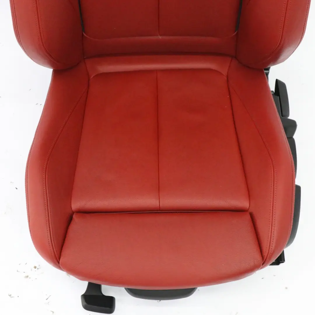 BMW F20 Asiento Delantero M Sport Izquierdo Cuero Korall Rot Rojo Acento Negro