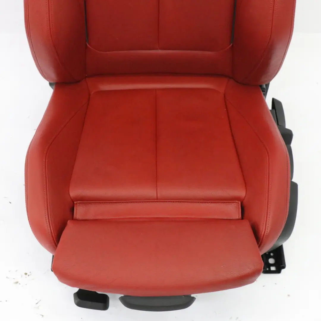 BMW F20 Asiento Delantero M Sport Izquierdo Cuero Korall Rot Rojo Acento Negro