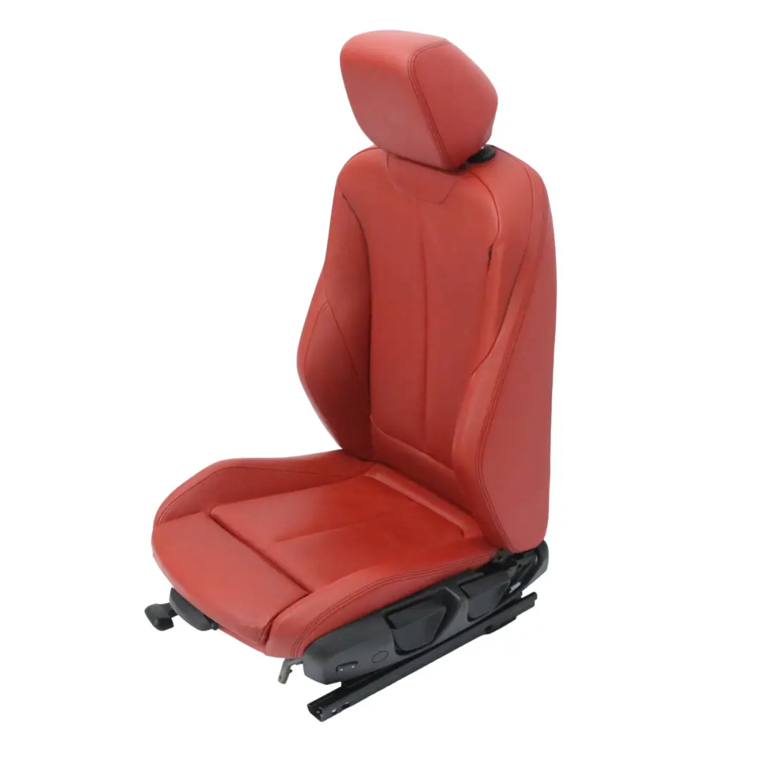 BMW F20 Asiento Delantero M Sport Izquierdo Cuero Korall Rot Rojo Acento Negro