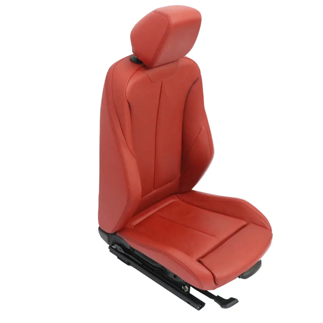 BMW F20 Asiento Delantero M Sport Izquierdo Cuero Korall Rot Rojo Acento Negro