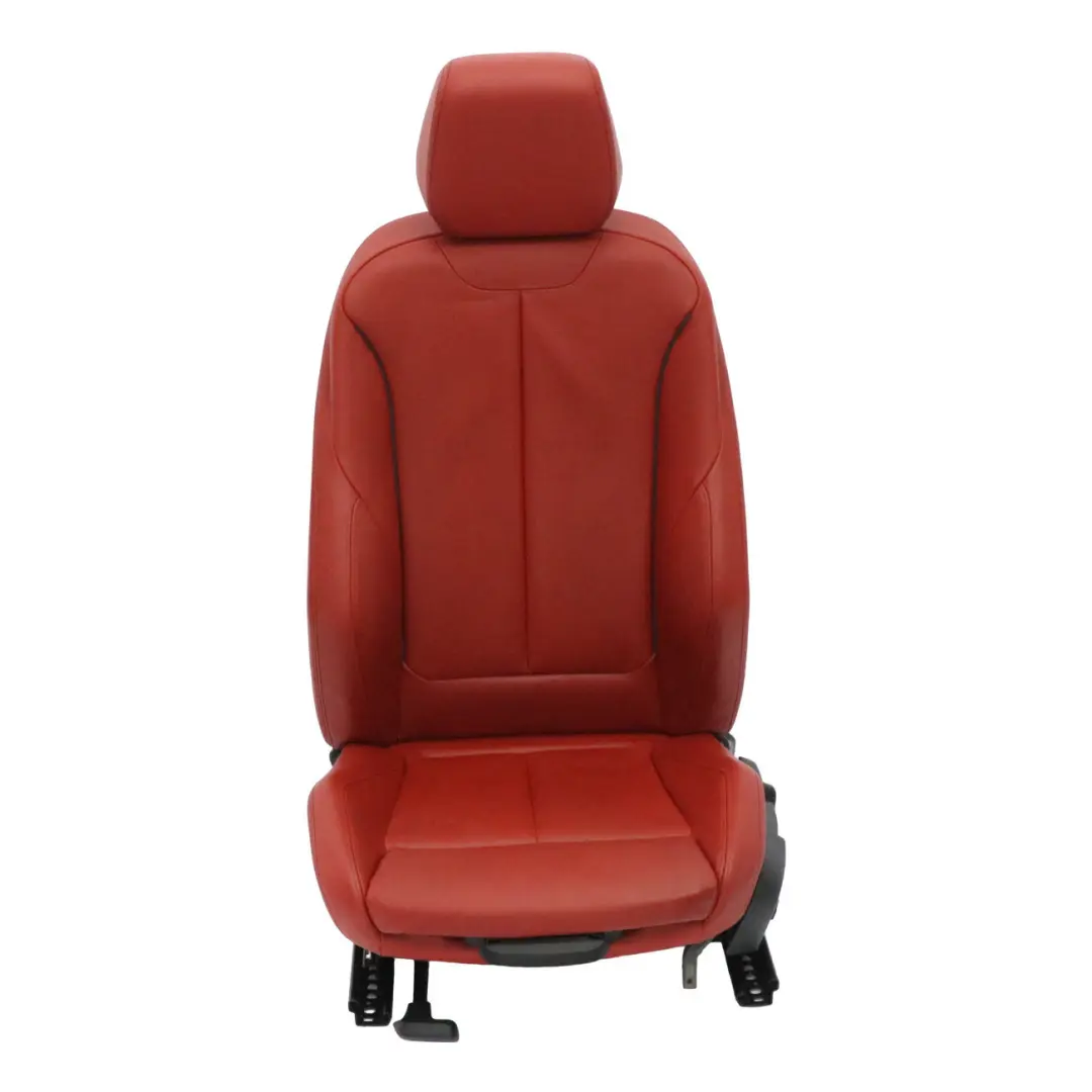 BMW F20 Asiento Delantero M Sport Izquierdo Cuero Korall Rot Rojo Acento Negro