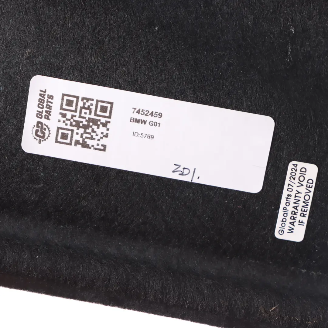BMW G01 F97 Rear Left N/S Trunk Trim Cover Panel Interior Black 7452459