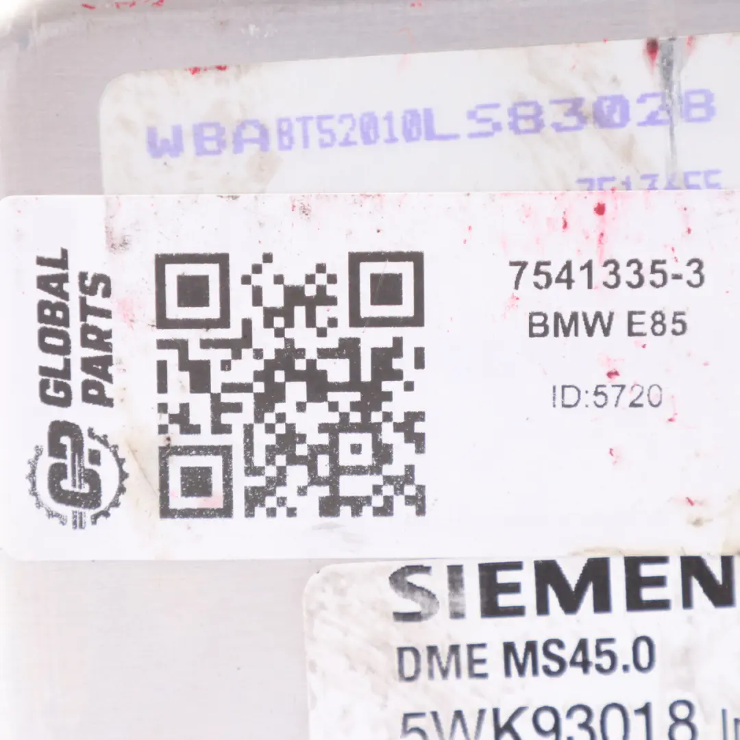 BMW Z4 E85 3.0i M54 231HP Módulo Unidad Control Motor ECU DME 7541335 Manual