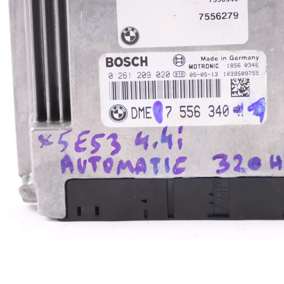 BMW X5 E53 4.4i N62 Engine Control Unit ECU Kit 7556340 EWS Key Automatic