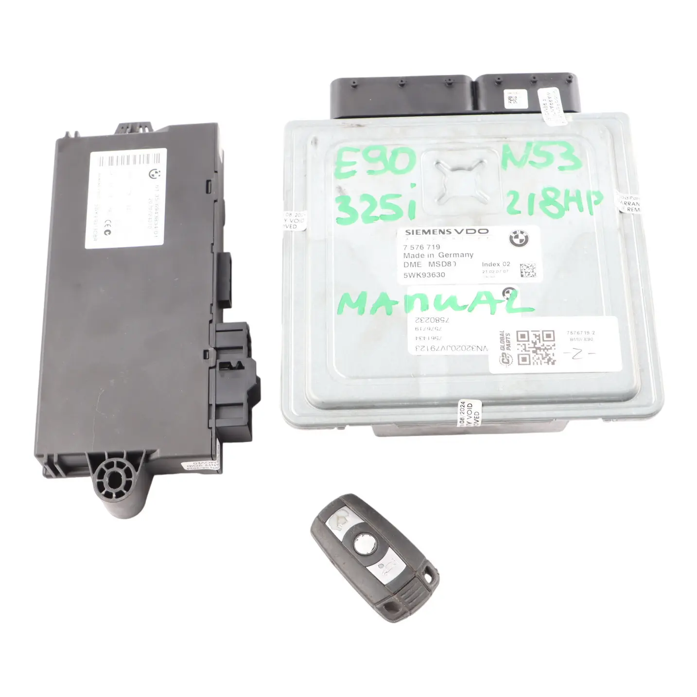 BMW E90 E91 E92 E93 325i N53 218HP Engine Unit ECU Kit DME 7576719 CAS3 Key