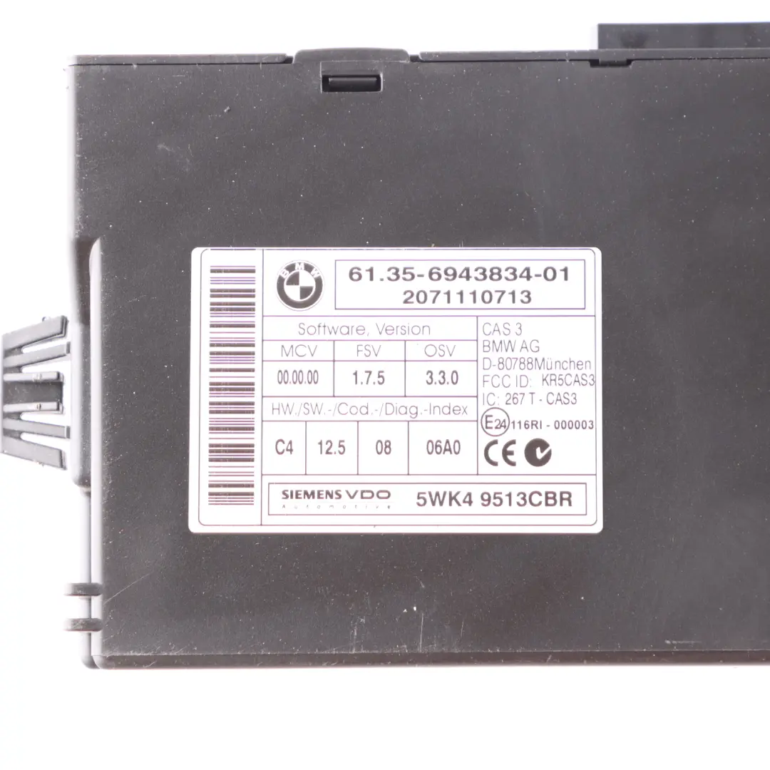 BMW E91 325i M52 218HP Engine Control Unit ECU Kit DDE 7805585 CAS3 Key Manual