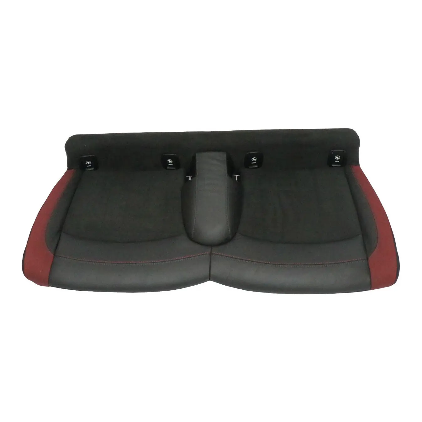 Mini F56 JCW Dinamica Rear Seat Bench Couch Red Black Half Leather