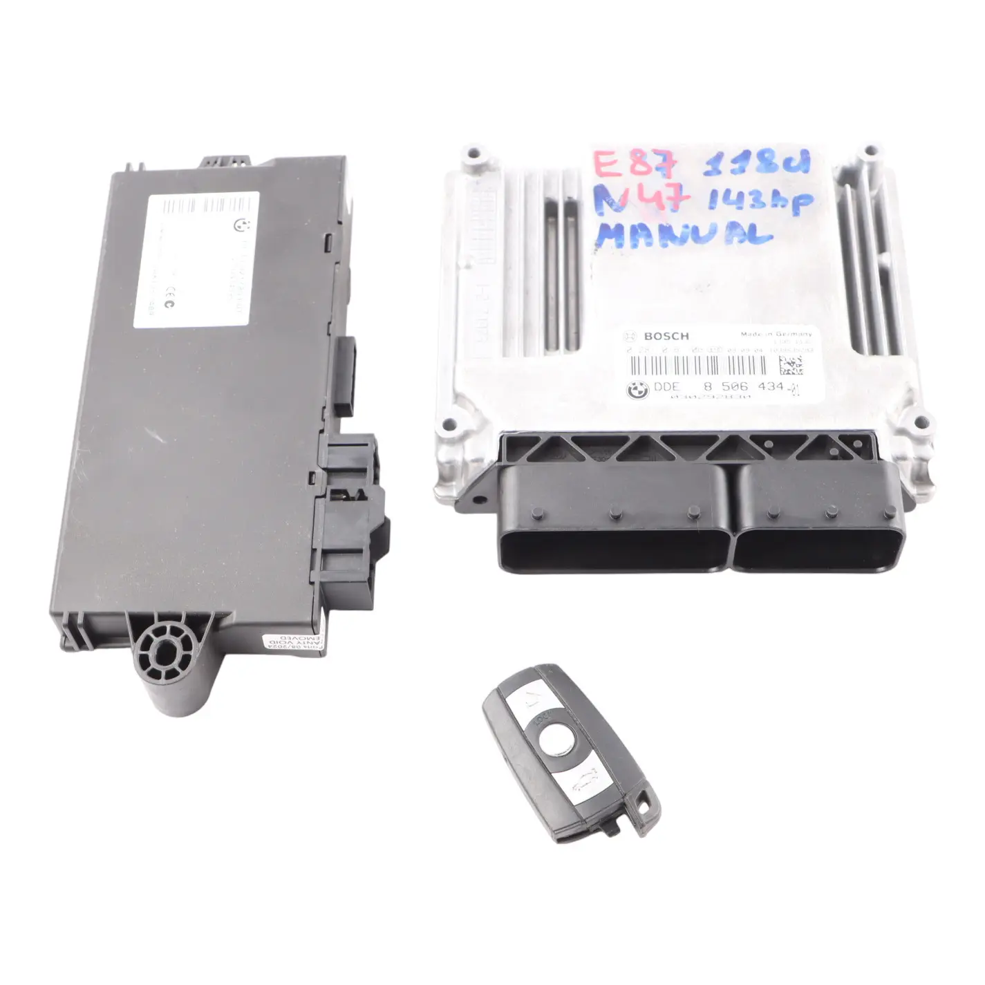 BMW E81 E87 E90 LCI 118d 318d N47 ECU Engine Unit Kit DDE 8506434 CAS3 Key