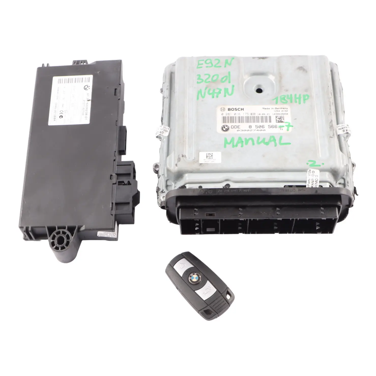 BMW E90 E91 LCI 320d N47N 163HP Engine Unit ECU Kit DDE 8506566 CAS3 Key Manual