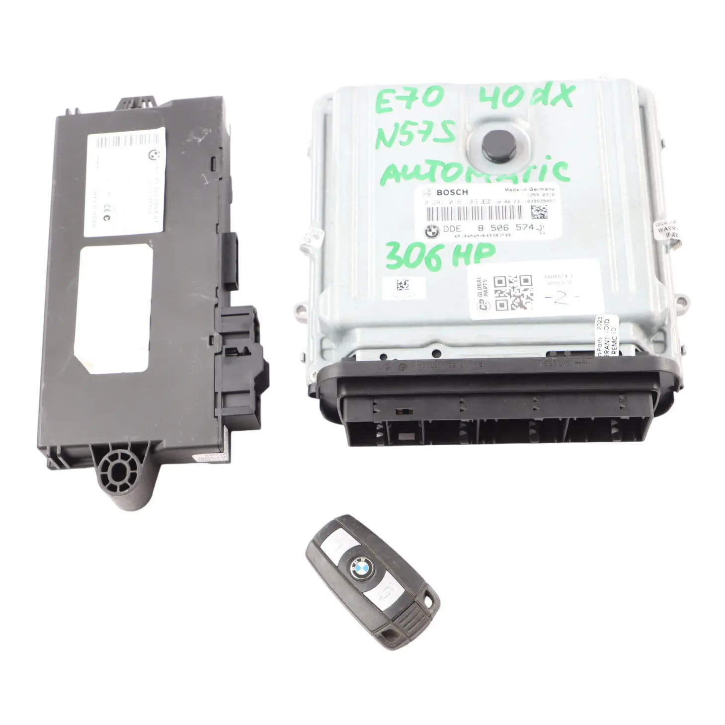 BMW E70 40dX N57S 306HP Engine Control Unit ECU Kit DDE 8506574 CAS3 Key