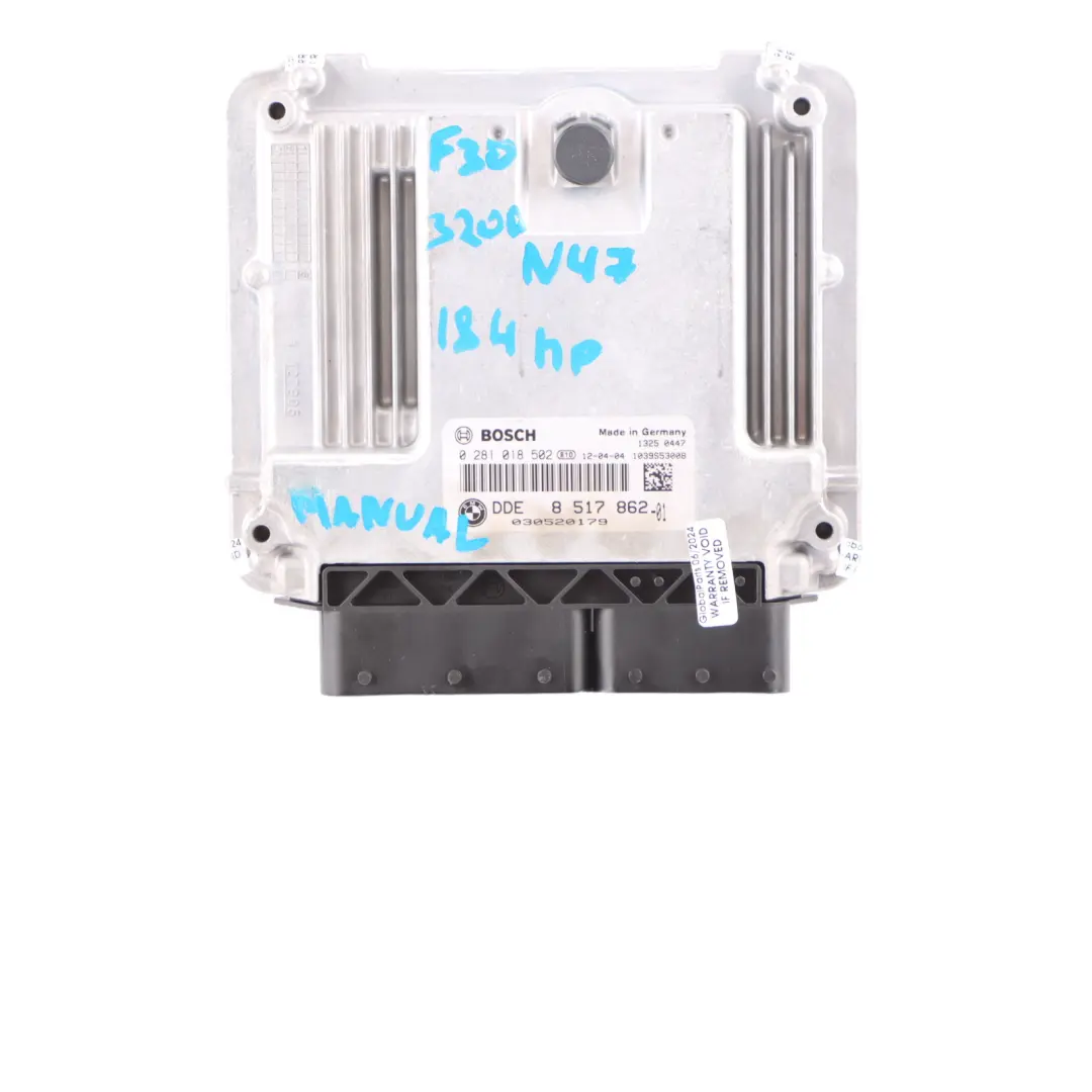 BMW F20 F30 F32 120d 320d 420d N47N 184HP ECU Kit DDE 8517862 + Key + FEM Manual