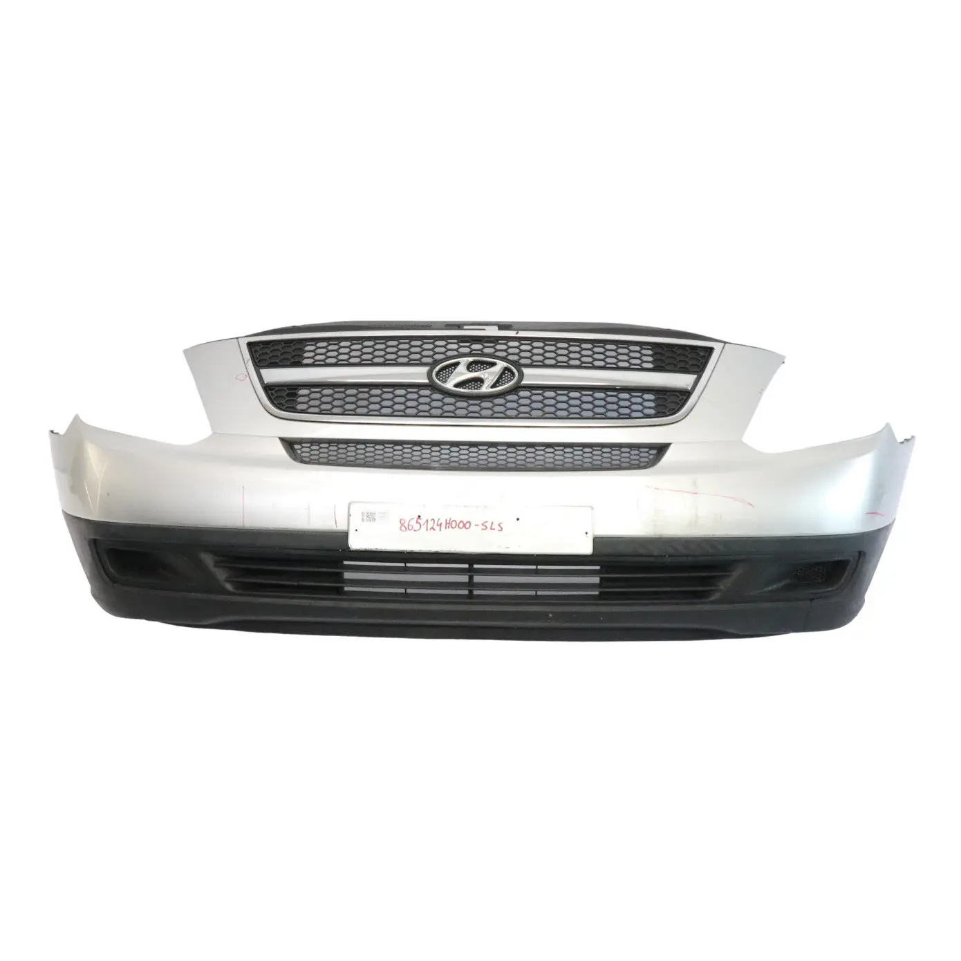 Hyundai H-1 Front Bumper Trim Panel Covering Sleek Silver Metallic