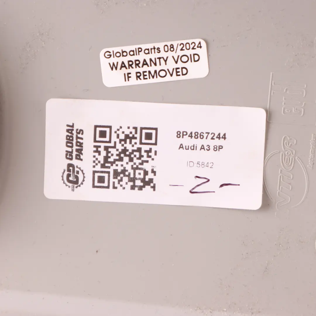 Audi A3 8P B-Pillar Column Trim Panel Covering Right O/S Grey 8P4867244