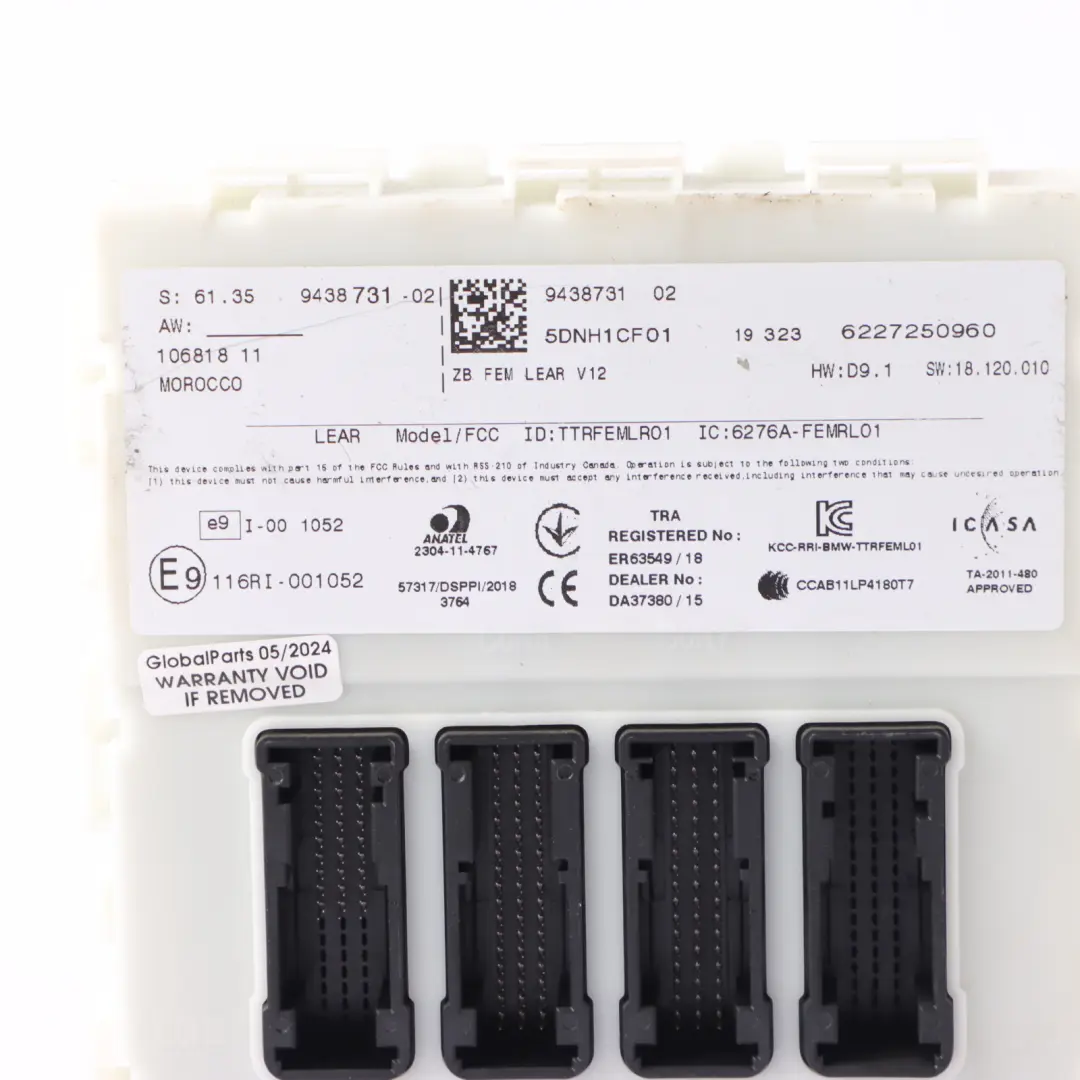 BMW F36 LCI 420i B48 Engine Control Unit ECU Kit DME 9894912 FEM Key Automatic