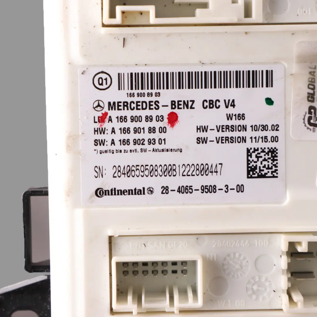 Mercedes W166 Fuse Box Front SAM Control Module Relay Box A1669008903